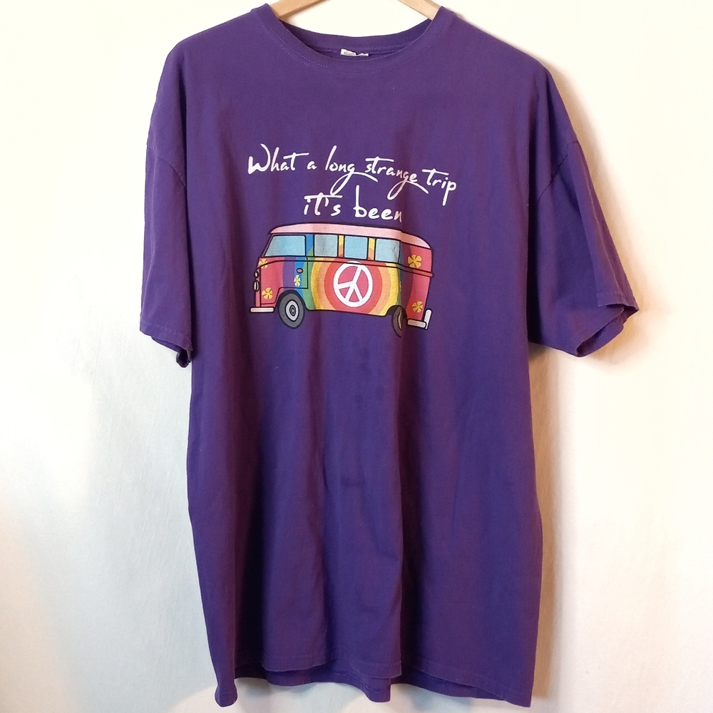 Purple What a Long Strange Trip Dead T-shirt see pics for size XL?